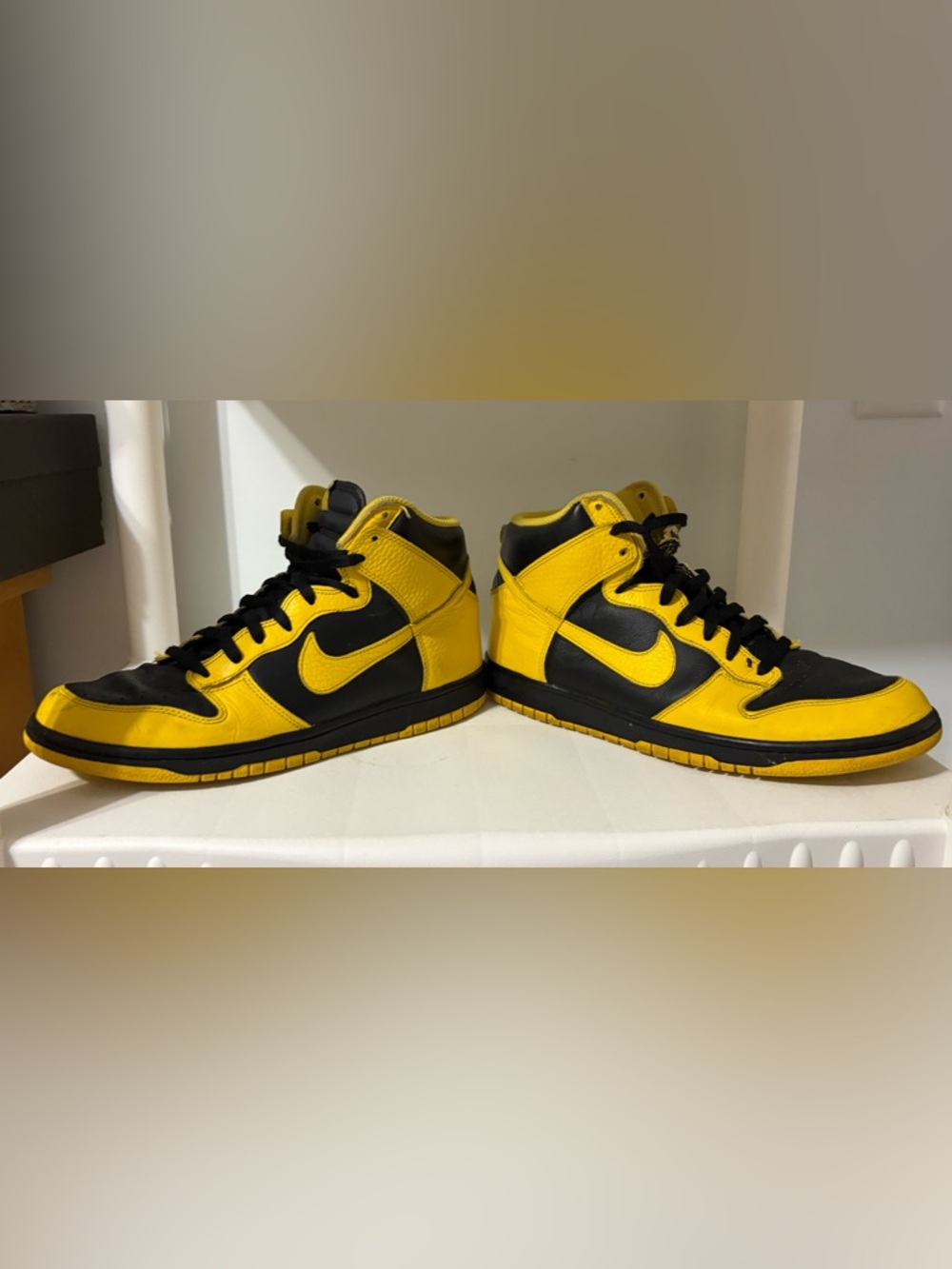 2012 Nike Dunk High "Black Varsity Maize."
